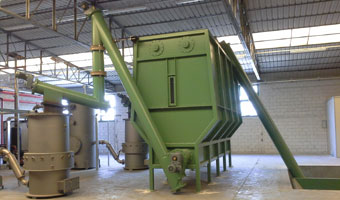 Mechanization for woodgasification plant